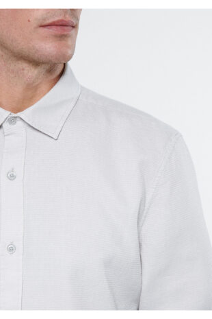 پیراهن خاکستری آستین استاندارد مردانه ماوی | 8810217