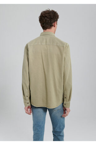 پیراهن قهوه ای آستین استاندارد مردانه ماوی | TYCCKTRQDN170663199058662