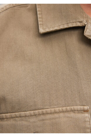 پیراهن سبز آستین استاندارد مردانه ماوی | 210339