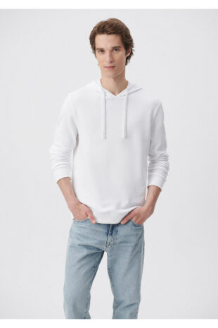 سویشرت سفید آستین استاندارد مردانه ماوی | 065779-620