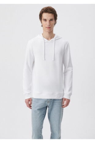 سویشرت سفید آستین استاندارد مردانه ماوی | 065779-620