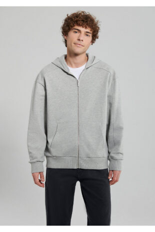 سویشرت خاکستری آستین استاندارد مردانه ماوی | 0S10095