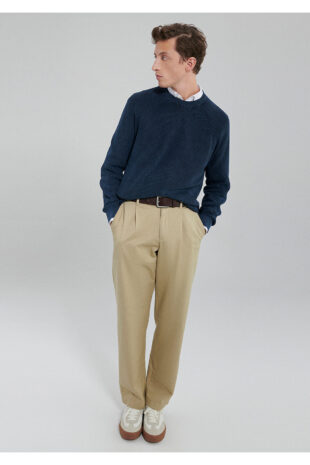 بافت لاجورد آستین استاندارد مردانه ماوی | TYC3ECI49N170593300580405