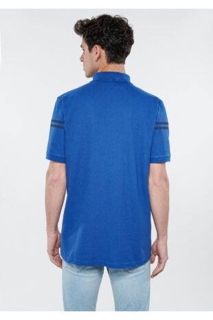 تیشرت یقه پولو لاجورد آستین استاندارد مردانه ماوی | TYC46BZ55N168752021418042