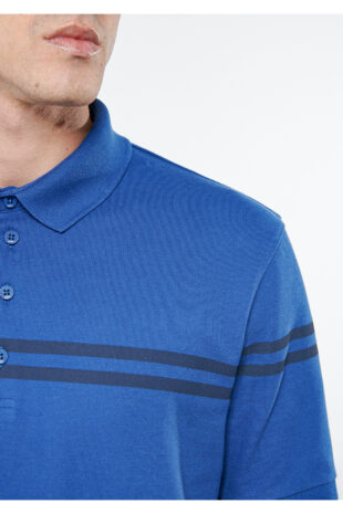 تیشرت یقه پولو لاجورد آستین استاندارد مردانه ماوی | TYC46BZ55N168752021418042