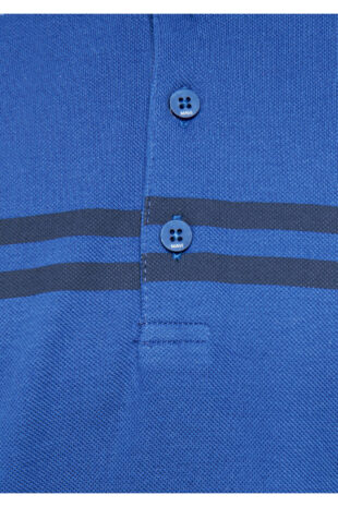 تیشرت یقه پولو لاجورد آستین استاندارد مردانه ماوی | TYC46BZ55N168752021418042