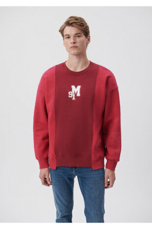 سویشرت قرمز آستین استاندارد مردانه ماوی | 0S10028