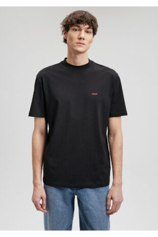 تی شرت سیاه فاق نرمال مردانه ماوی | 612216