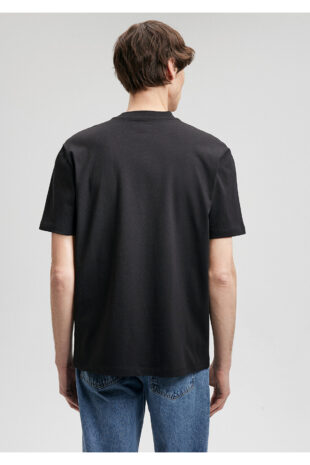 تی شرت سیاه فاق نرمال مردانه ماوی | 612216