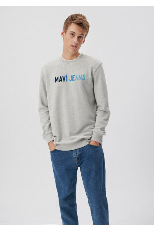 سویشرت خاکستری آستین استاندارد مردانه ماوی | 067146-35010