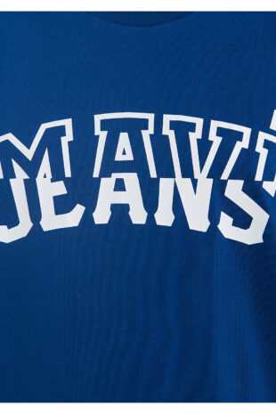 تی شرت آبی فاق نرمال آستین استاندارد مردانه ماوی | 612008