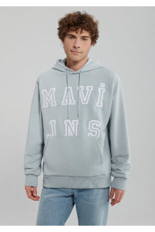 سویشرت آبی آستین استاندارد مردانه ماوی | 0S10087