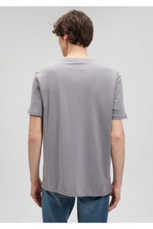 تی شرت خاکستری فاق نرمال آستین استاندارد مردانه ماوی | 611711