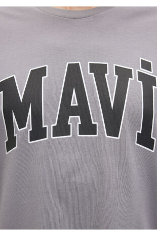 تی شرت خاکستری فاق نرمال آستین استاندارد مردانه ماوی | 611711