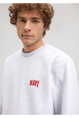 سویشرت خاکستری آستین استاندارد مردانه ماوی | 611716