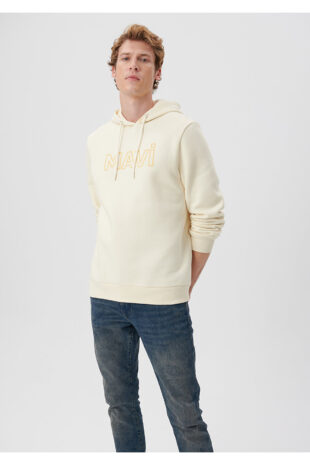 سویشرت سفید آستین استاندارد مردانه ماوی | 610941