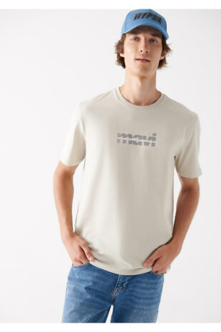 تی شرت خاکستری فاق نرمال آستین استاندارد مردانه ماوی | 610943