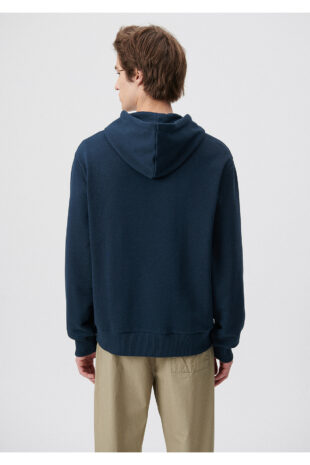 سویشرت لاجورد آستین استاندارد مردانه ماوی | 611786