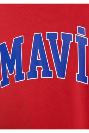 تی شرت قرمز فاق نرمال آستین استاندارد مردانه ماوی | 611711