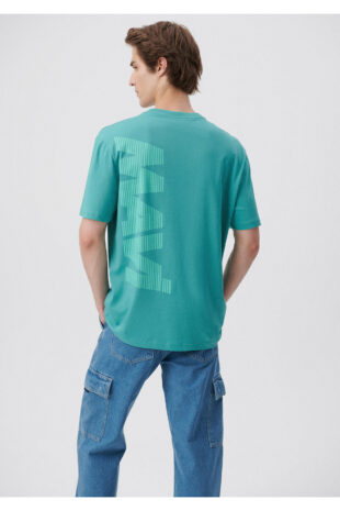 تی شرت سبز فاق نرمال آستین استاندارد مردانه ماوی | 611311