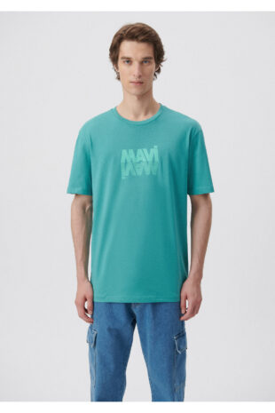 تی شرت سبز فاق نرمال آستین استاندارد مردانه ماوی | 611311