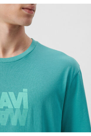 تی شرت سبز فاق نرمال آستین استاندارد مردانه ماوی | 611311