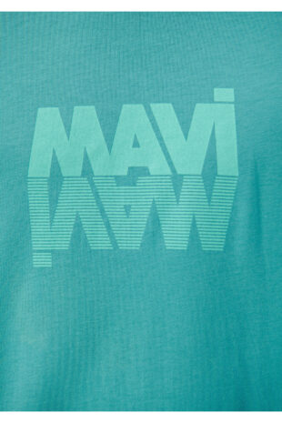 تی شرت سبز فاق نرمال آستین استاندارد مردانه ماوی | 611311