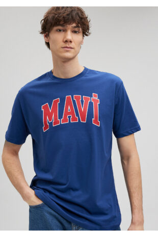 تی شرت لاجورد فاق نرمال آستین استاندارد مردانه ماوی | 611711