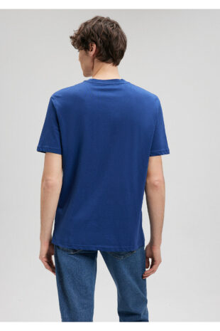 تی شرت لاجورد فاق نرمال آستین استاندارد مردانه ماوی | 611711