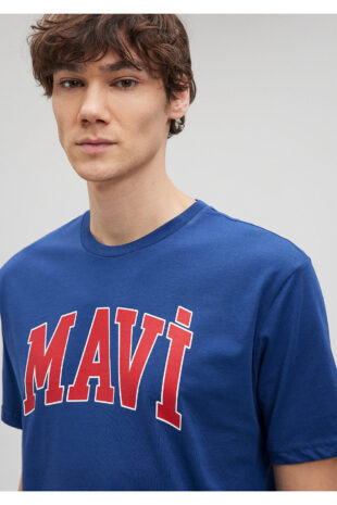 تی شرت لاجورد فاق نرمال آستین استاندارد مردانه ماوی | 611711