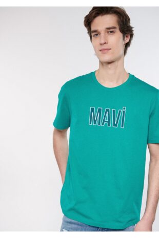 تی شرت آبی فاق نرمال آستین استاندارد مردانه ماوی | 66842