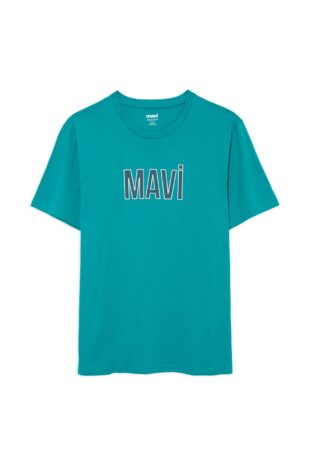 تی شرت آبی فاق نرمال آستین استاندارد مردانه ماوی | 66842