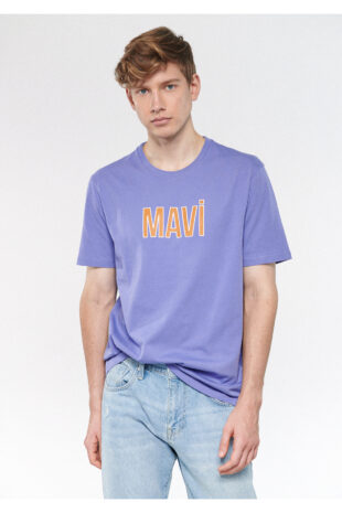تی شرت بنفش آستین استاندارد مردانه ماوی | 066842-34637