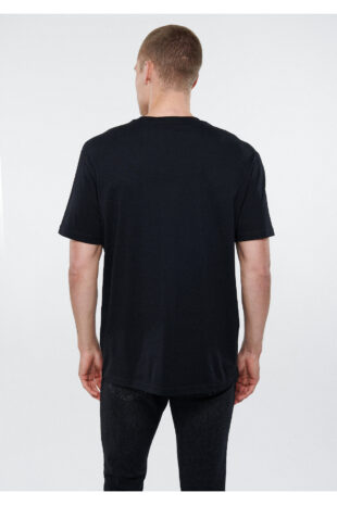 تی شرت سیاه آستین استاندارد مردانه ماوی | 610100