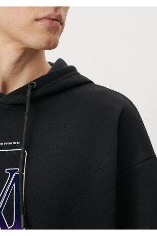 سویشرت سیاه آستین استاندارد مردانه ماوی | 610958