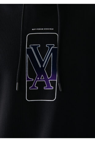 سویشرت سیاه آستین استاندارد مردانه ماوی | 610958