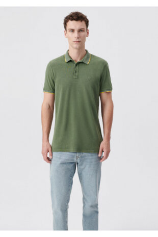 تیشرت یقه پولو آبی آستین استاندارد مردانه ماوی | 065920-30708