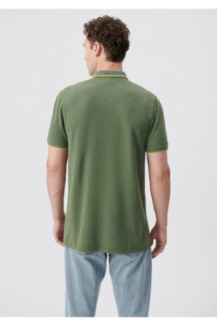 تیشرت یقه پولو آبی آستین استاندارد مردانه ماوی | 065920-30708