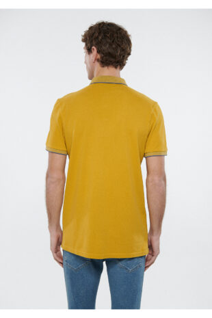 تیشرت یقه پولو زرد آستین استاندارد مردانه ماوی | 065920-30719