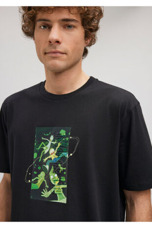 تی شرت سیاه فاق نرمال مردانه ماوی | 611972