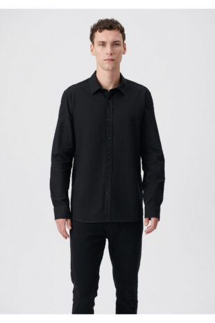 پیراهن خاکستری آستین استاندارد مردانه ماوی | 210698