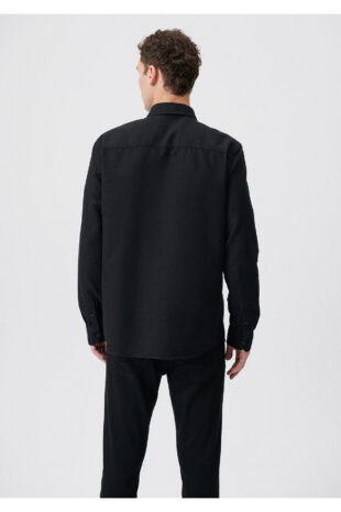 پیراهن خاکستری آستین استاندارد مردانه ماوی | 210698