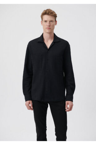 پیراهن خاکستری آستین استاندارد مردانه ماوی | 210725