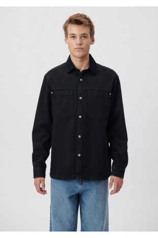 پیراهن خاکستری آستین استاندارد مردانه ماوی | 211002