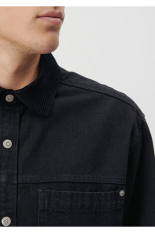 پیراهن خاکستری آستین استاندارد مردانه ماوی | 211002