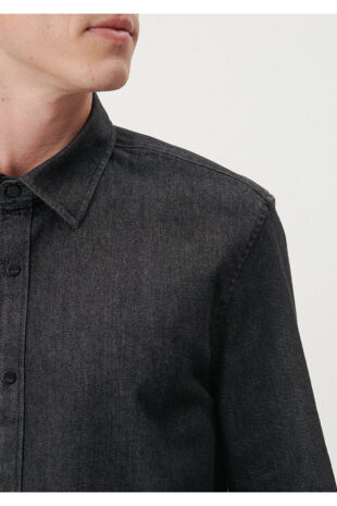 پیراهن خاکستری آستین استاندارد مردانه ماوی | 211291