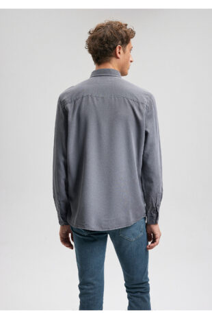 پیراهن سیاه آستین استاندارد مردانه ماوی | 211294