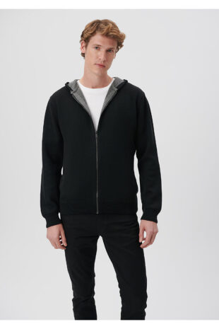 بافت سیاه 56 آستین استاندارد مردانه ماوی | HAREL1