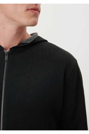 بافت سیاه 56 آستین استاندارد مردانه ماوی | HAREL1