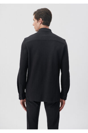 پیراهن خاکستری آستین استاندارد مردانه ماوی | 210816